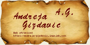 Andreja Gizdavić vizit kartica